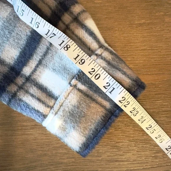 Evereve Simone Plaid Shacket-Soft Brushed‎ Fleece Button Down Jacket-NWOT-Size L - Picture 15 of 16